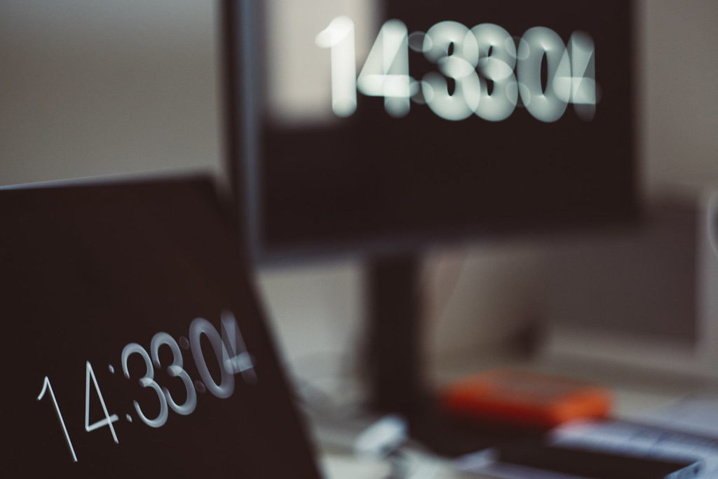 Temporizador digital marcando el tiempo de una sesión de trabajo