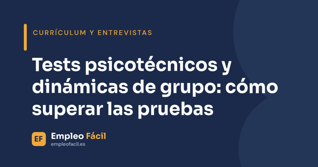Portada: tests psicotécnicos y dinámicas de grupo en selección