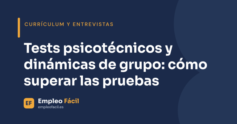 Portada: tests psicotécnicos y dinámicas de grupo en selección